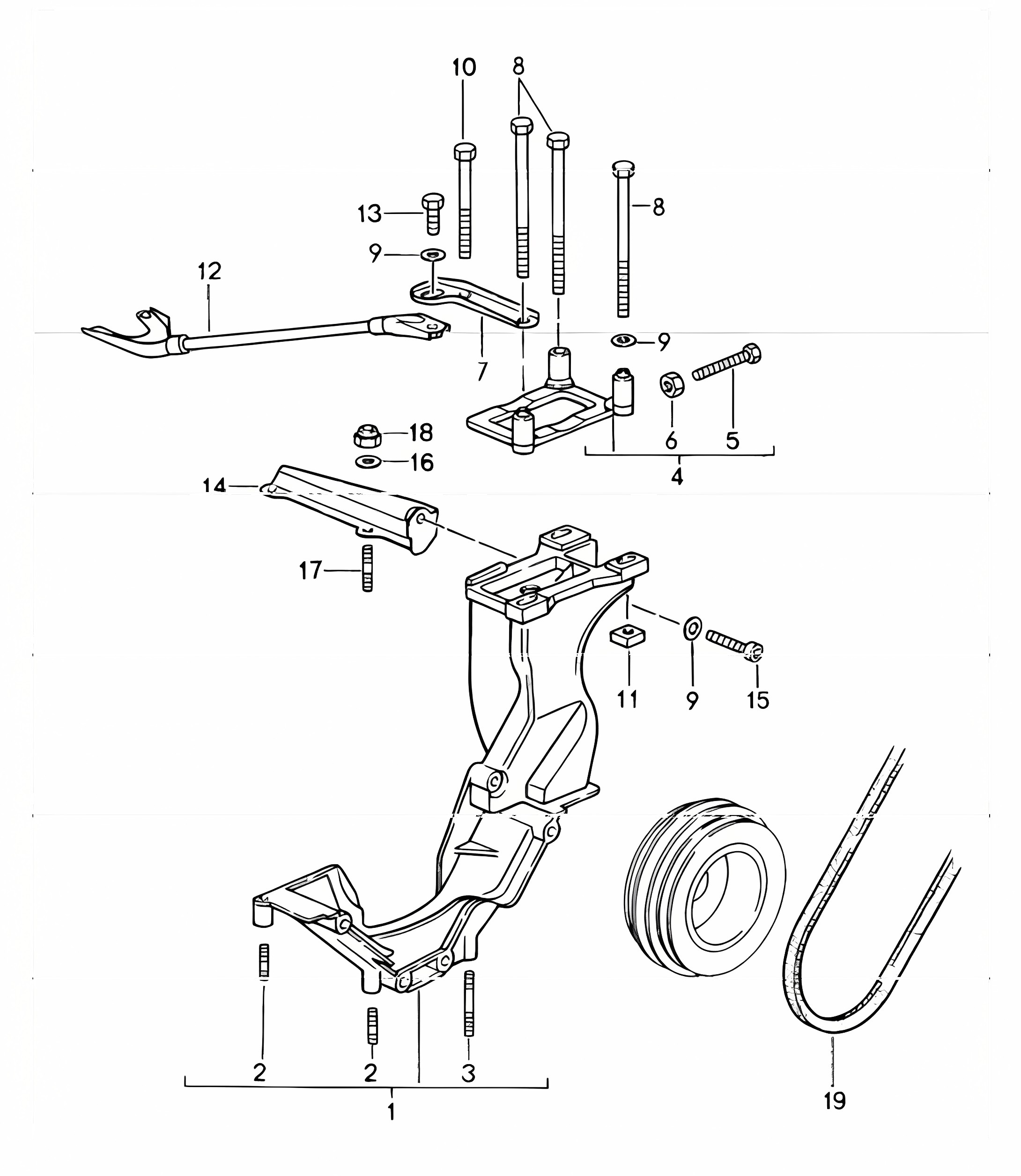 compressor and mounting driving mechanism for 993 CARRERA/4 1994-95 and 993 TURBO 1995-98