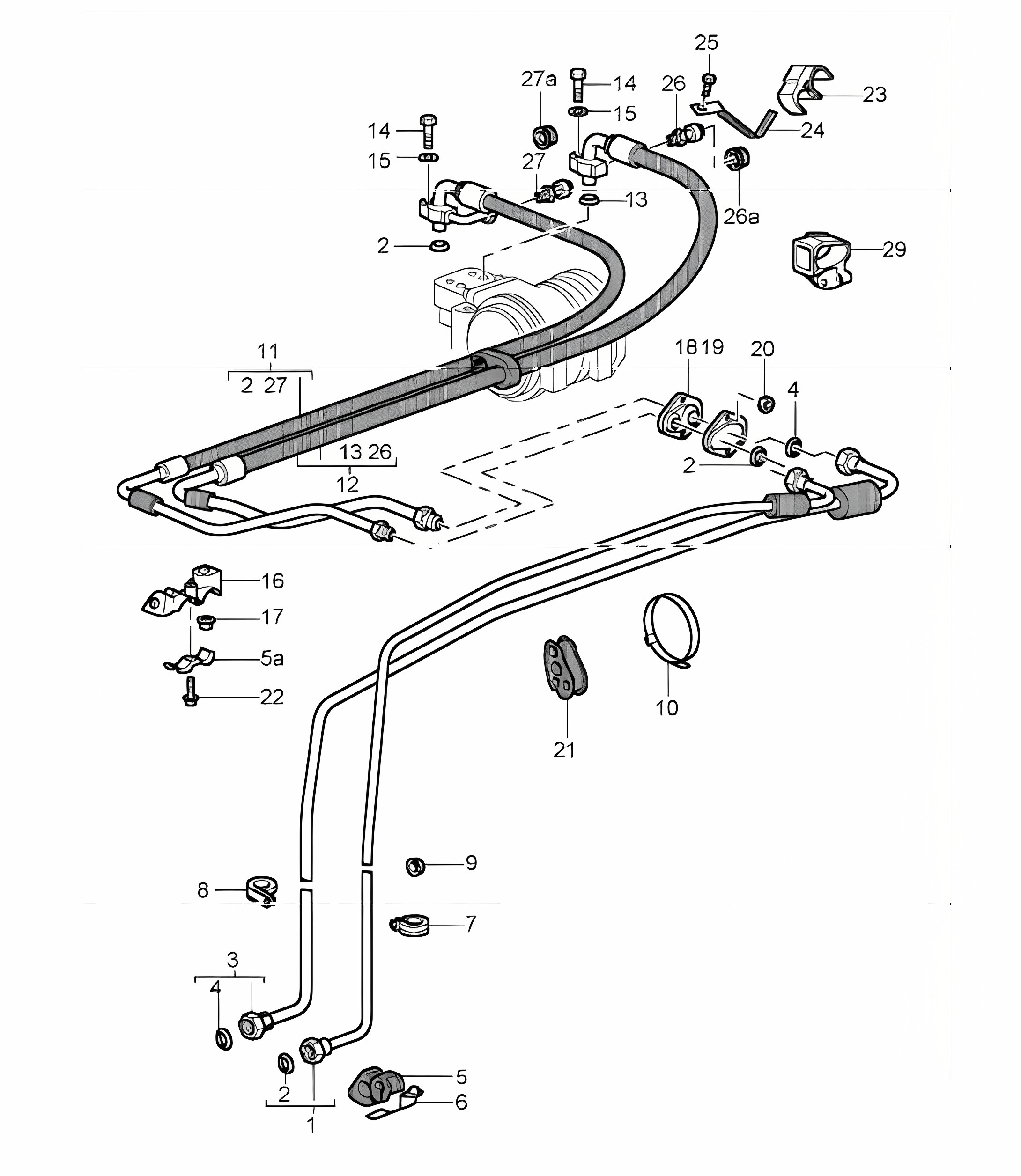 refrigerant circuit rear 993 1994-98