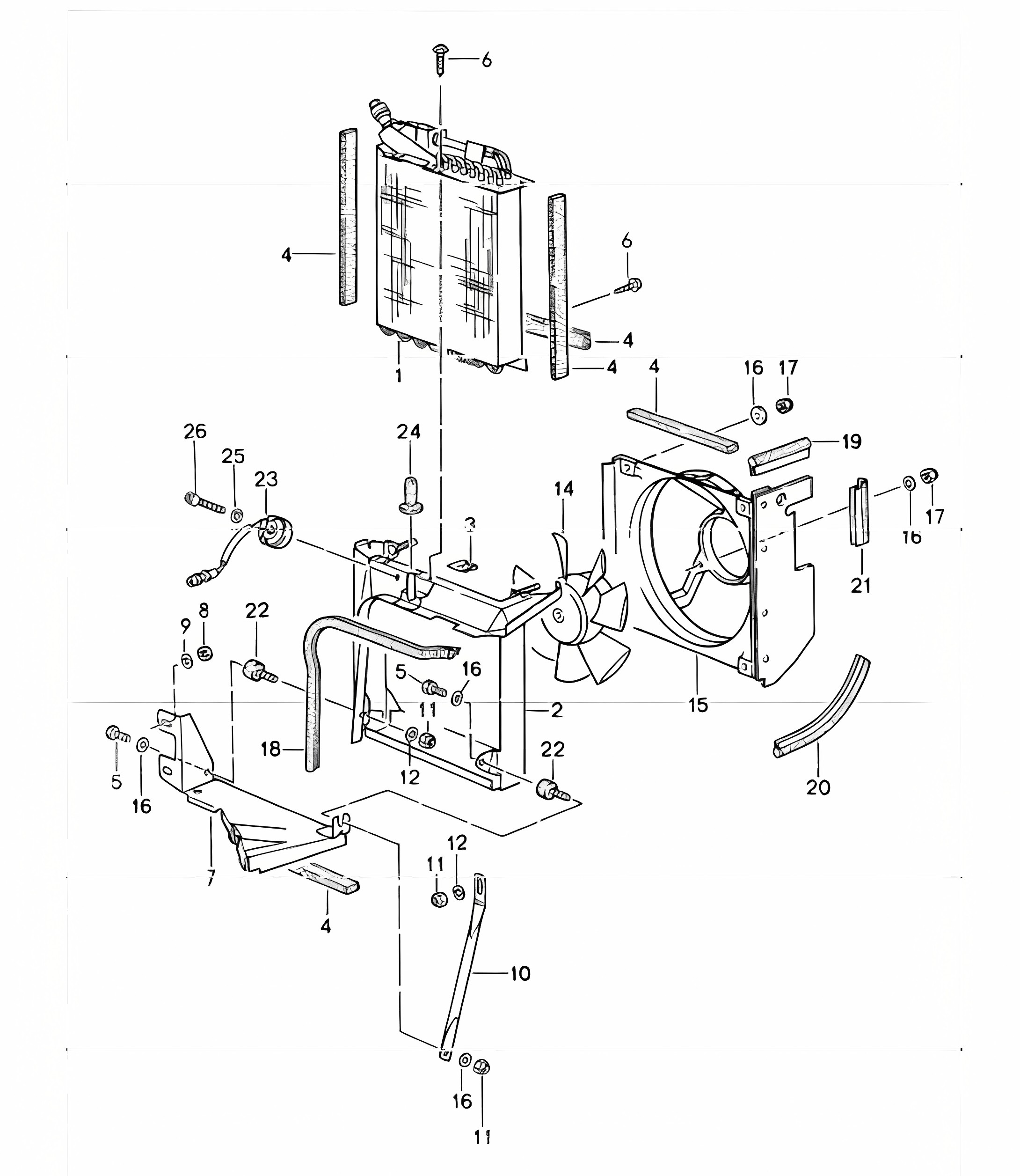condenser blower front 993 1994-98