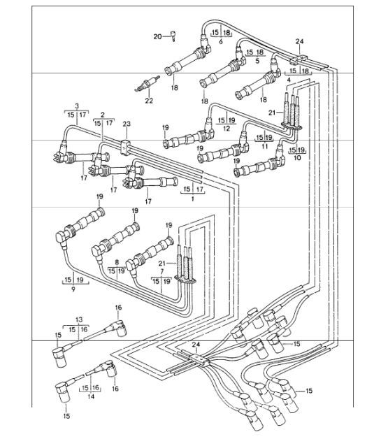 Diagram 901-02 Porsche 924S 2.5L 1986-87 