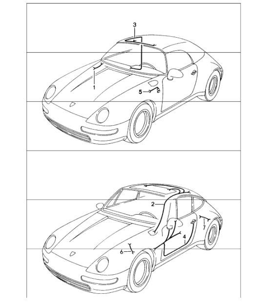 Diagram 902-15 Porsche 993 (911) C4 1994-97 Electrical equipment
