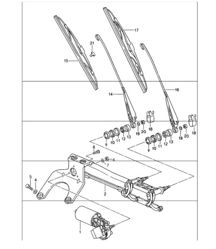 windscreen wiper system 993 1994-98