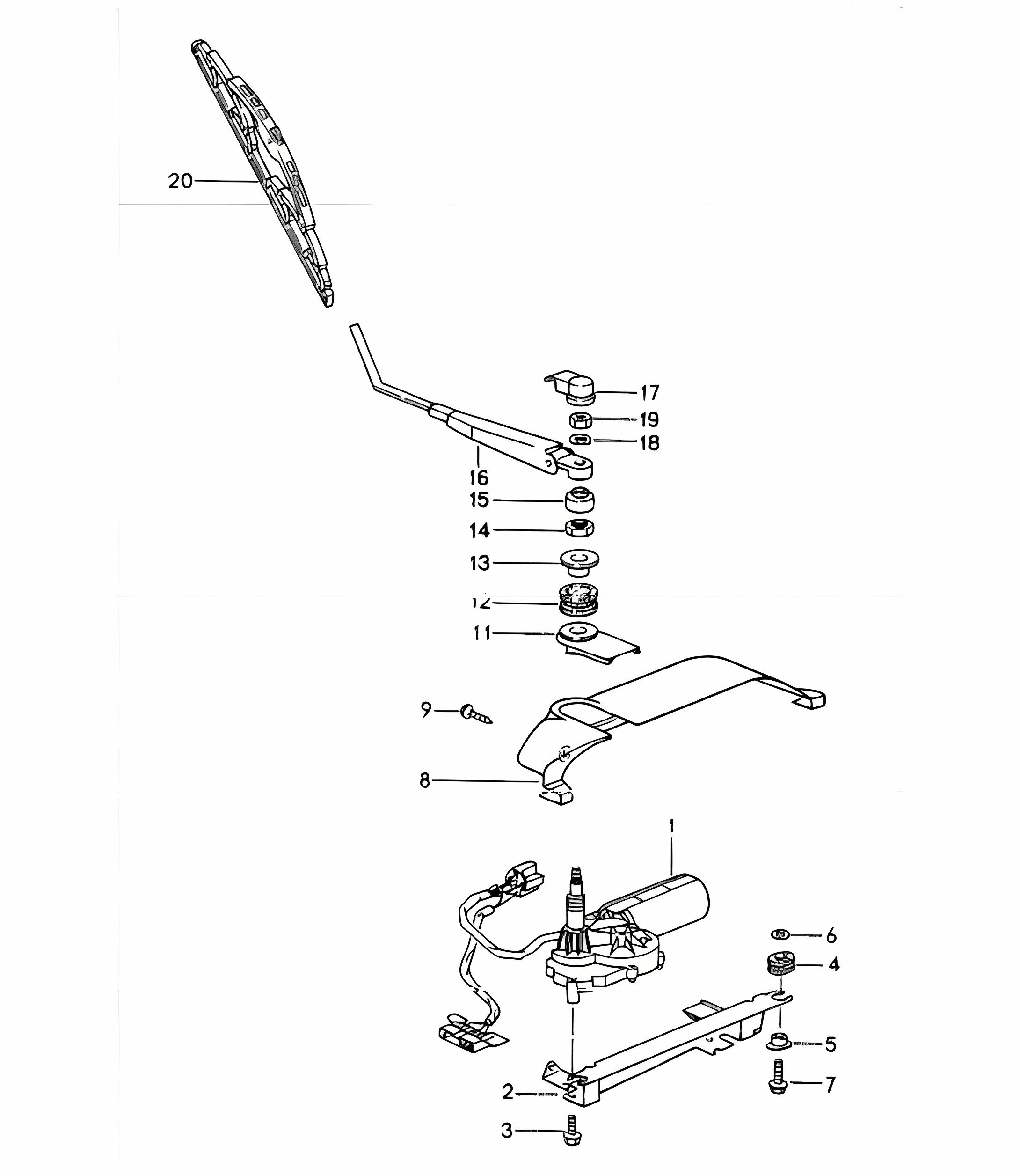 rear window wiper 993 TARGA 1994-98