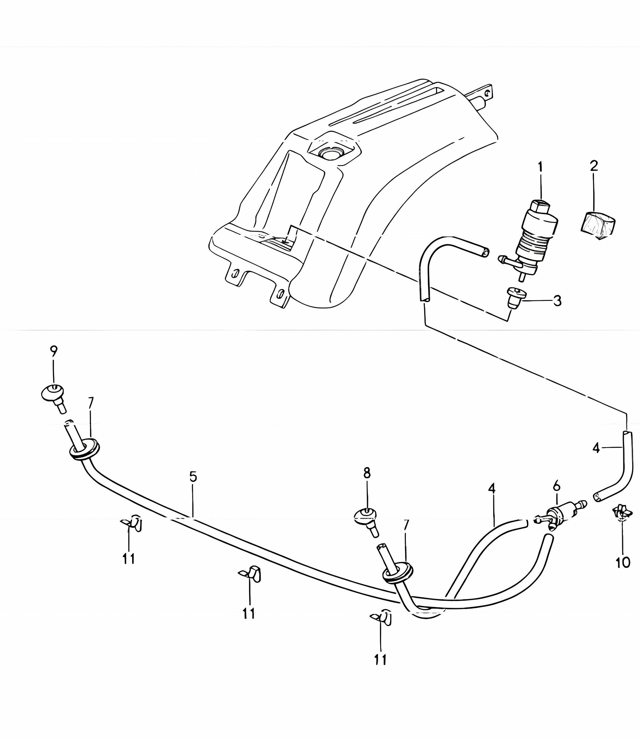 headlight washer system 993 M288 1994-98