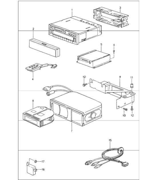 Diagram 911-01 Porsche Boxster 981 S / GTS 3.4L 2012-16 Electrical equipment
