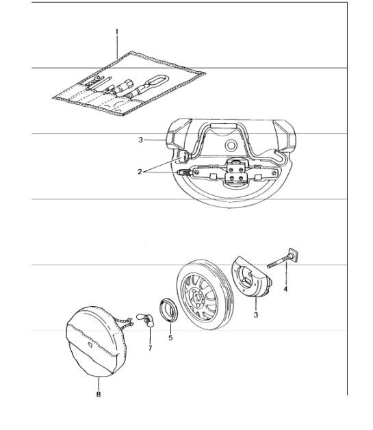 Diagram 001-00 Porsche Cayman 987C / 981C (2005-2016) Zubehör und andere 
