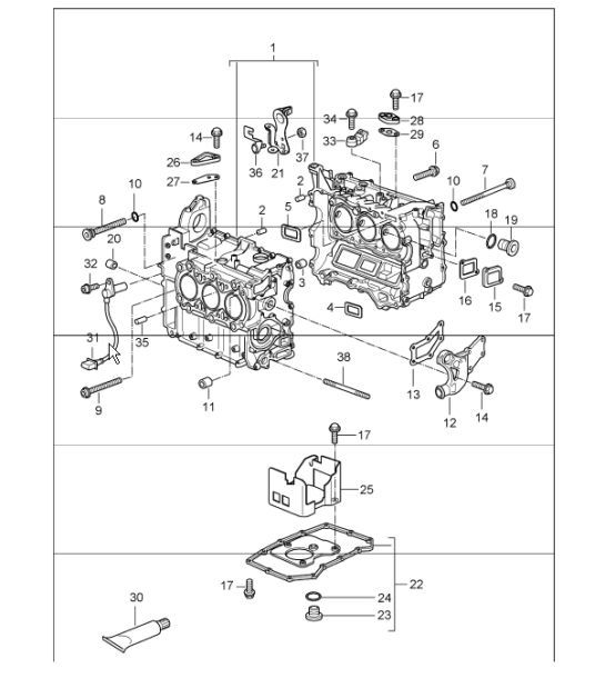 Diagram 101-05 Porsche 991 (911) MK1 2012-2016 Engine