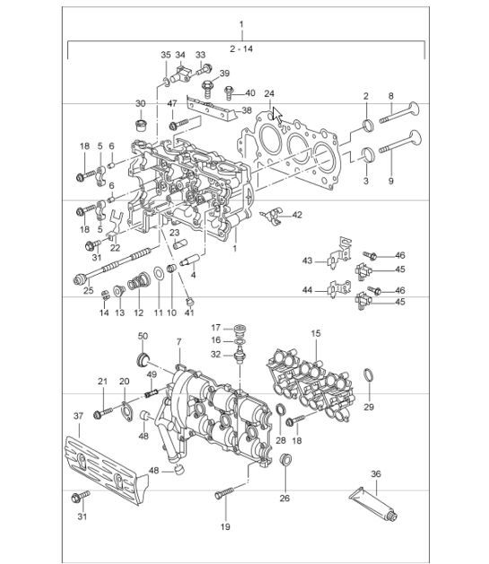 Diagram 103-01 Porsche 991 (911) MK1 2012-2016 Engine