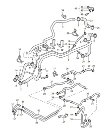 water cooling - 1 - for 996 CARRERA 2/4/4S M96.01/02/03/04 1998-05