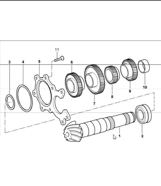 Diagram 303-07 Porsche 911 & 912 (1965-1989) Transmission