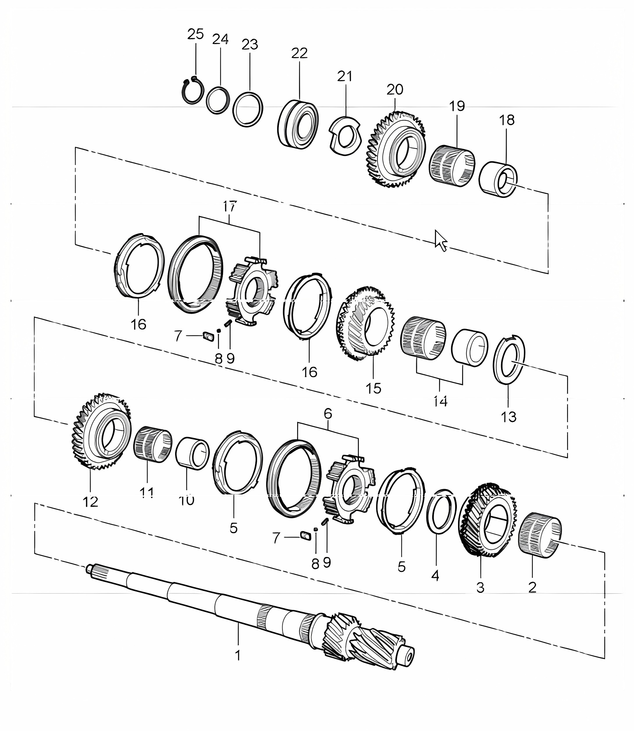 gears and shafts 996 CARRERA 2/4  G96.00/30/01/31  1998-05