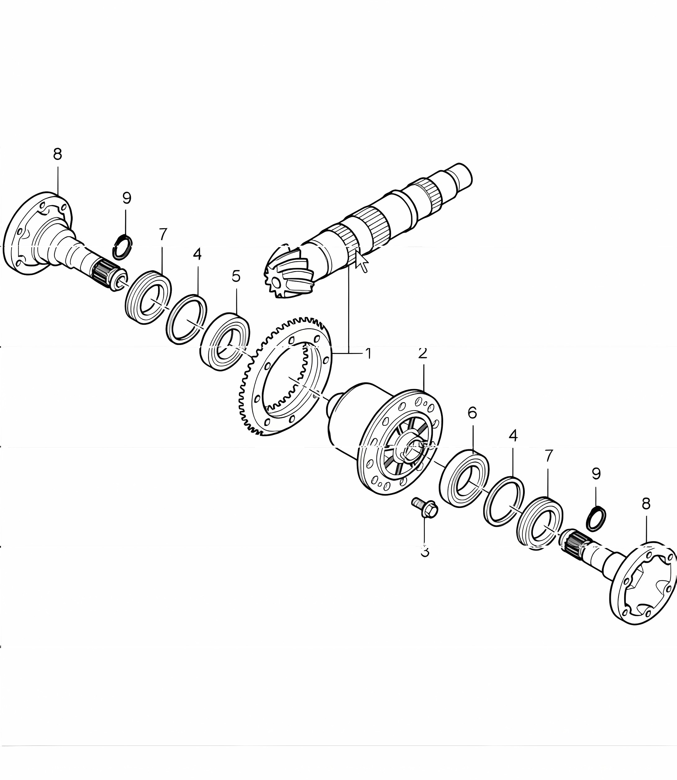 differential rear axle 996 CARRERA 2/4  G96.00/30/01/31  1998-05