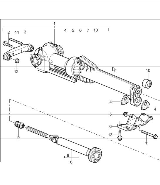 Diagram 305-10 Porsche Boxster 986/987/981 (1997-2016) Transmission