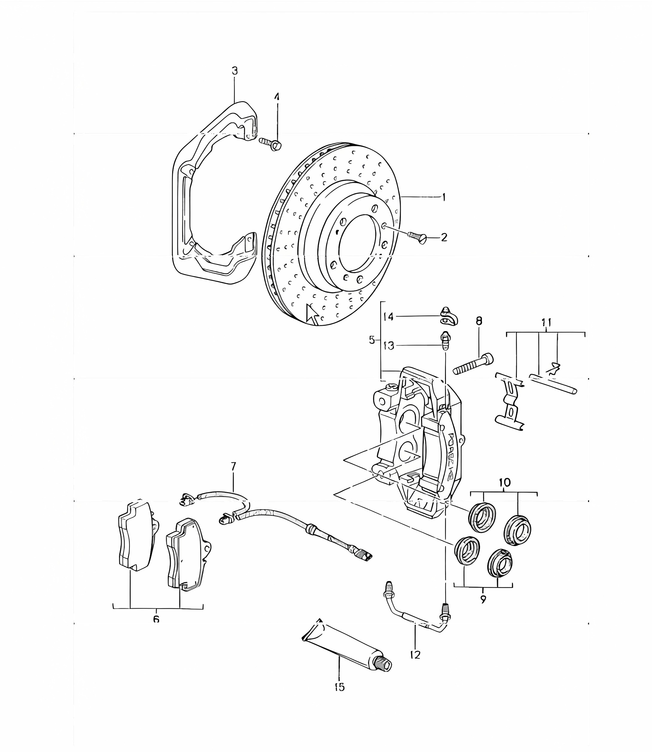 disc brake rear axle 996 1998-05