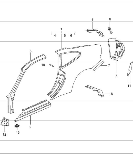Diagram 801-55 Porsche 911 & 912 (1965-1989) Body
