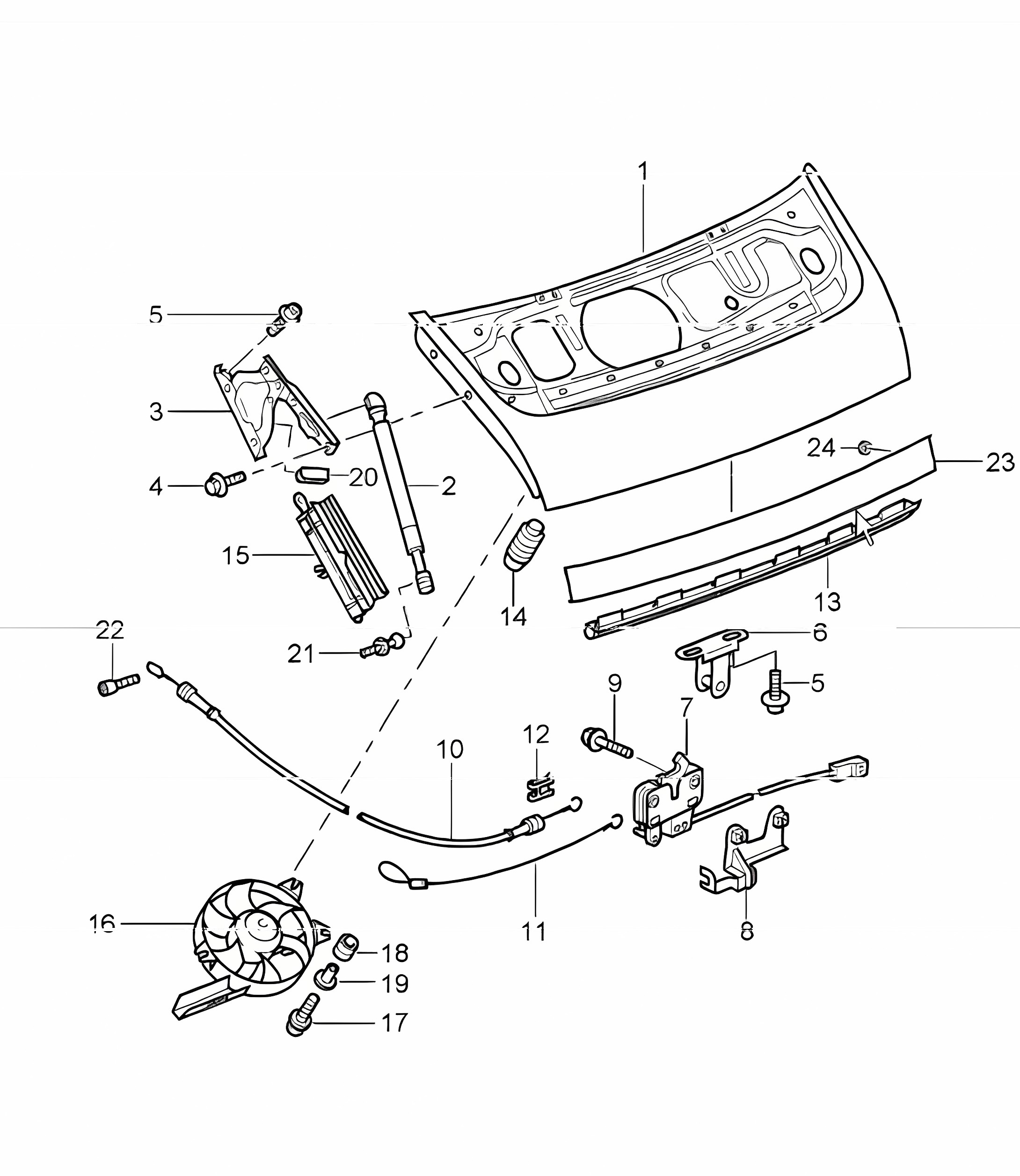 lid rear 996 1998-05