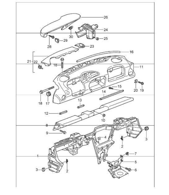Diagram 809-00 Porsche 997 (911) MK1 2005-2008 Body