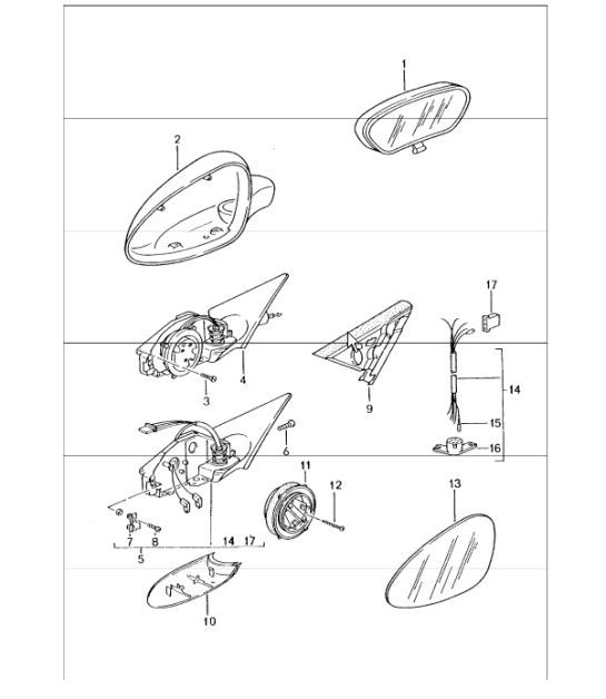 Diagram 809-10 Porsche 356 (1950-1965) Body