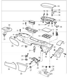 centre console centre 996 1998-05