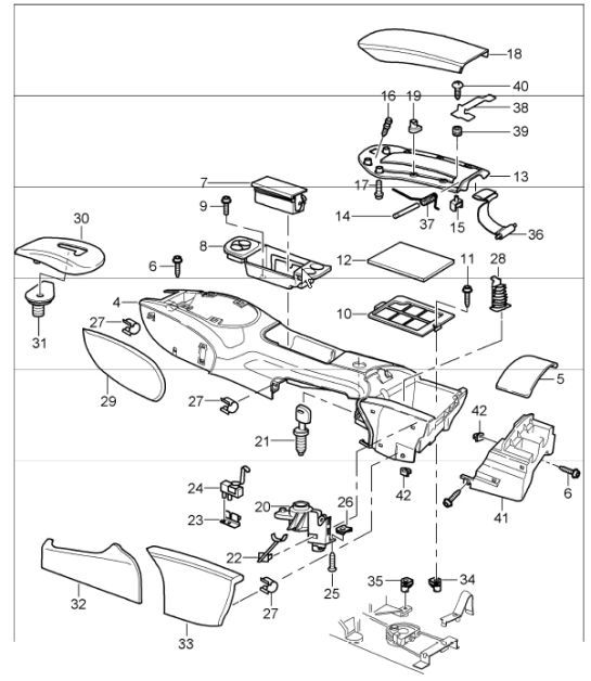 Diagram 809-20 Porsche 997 MK1 Carrera 4 3.6L 2005-08 Body
