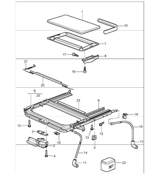 Diagram 811-00 Porsche 993 (911) RS 1994-97 Body