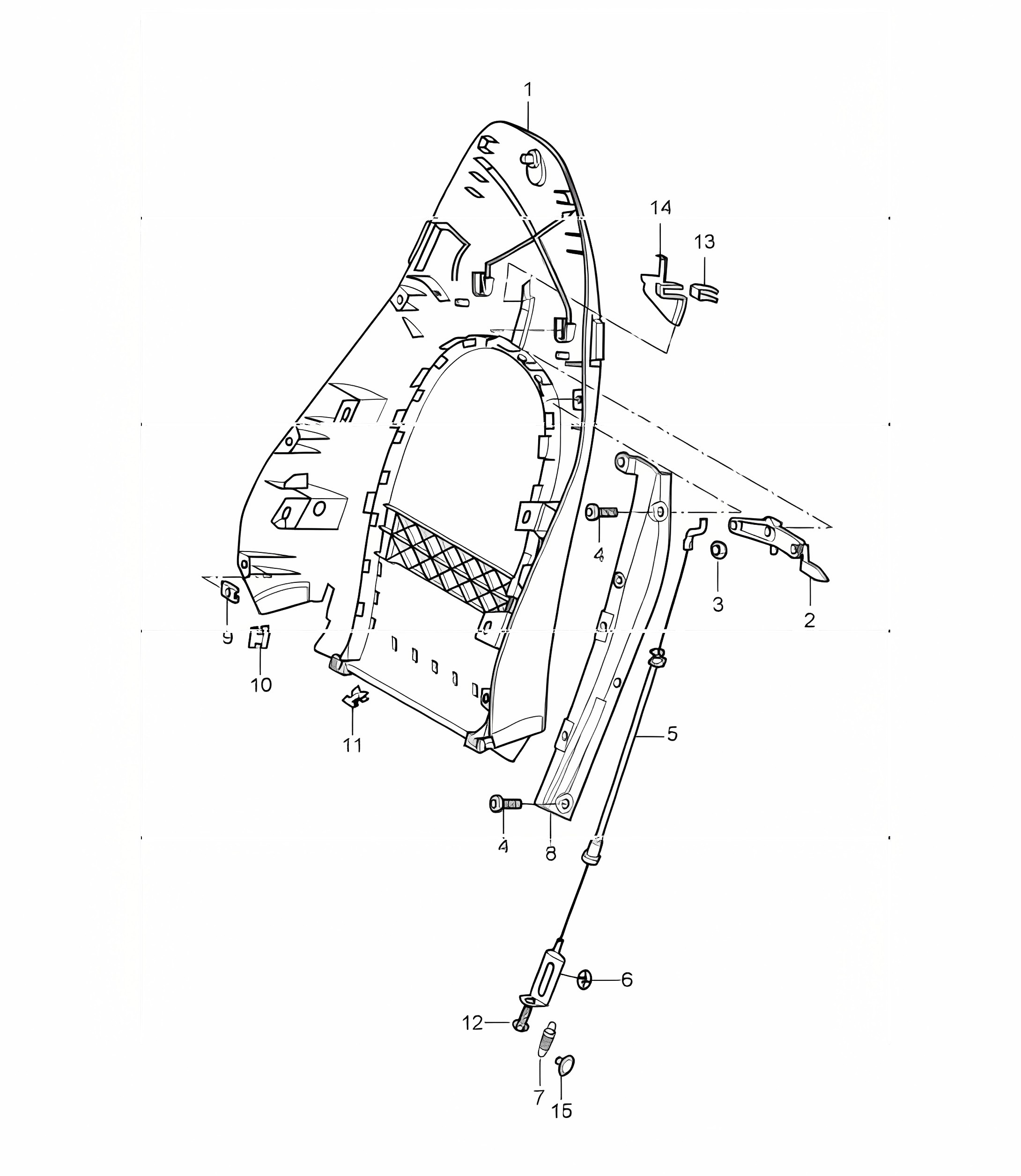 backrest shell, standard seat, comfort seat 996 CARRERA 1998-05