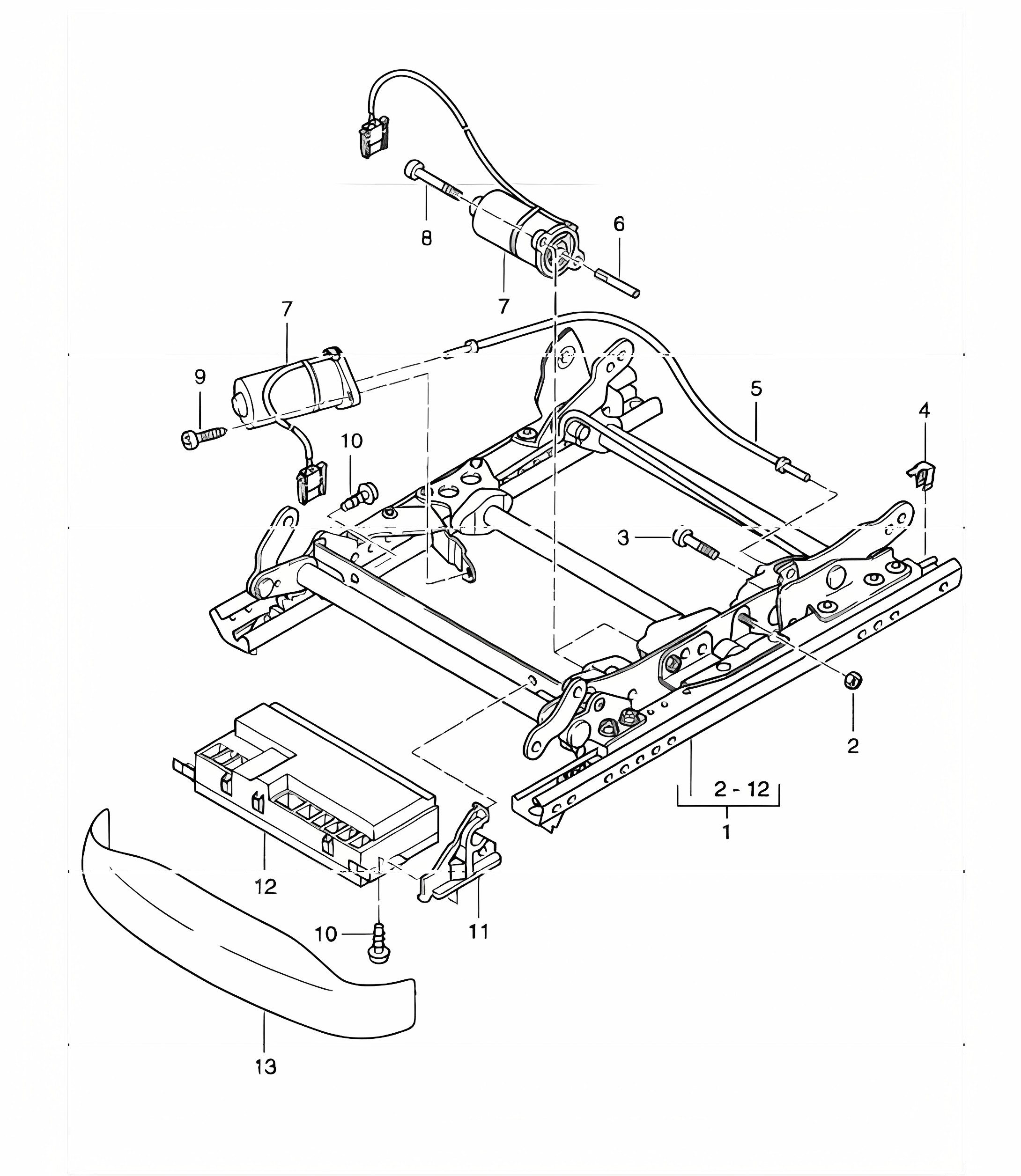 seat adjuster, comfort seat 996 CARRERA 1998-05