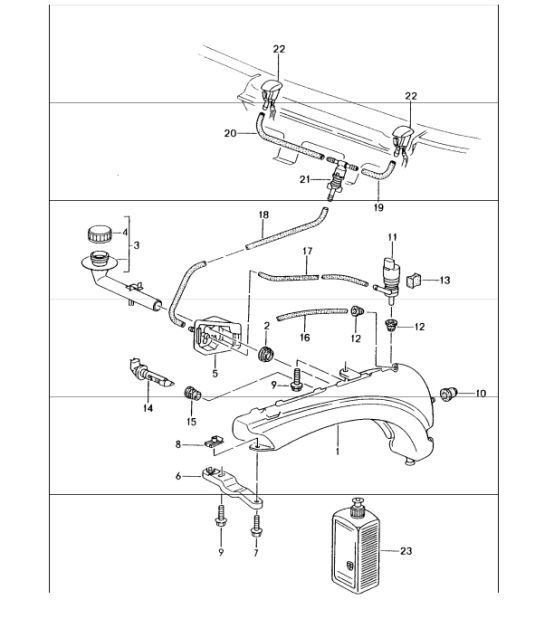 Diagram 904-10 Porsche Cayenne 9PA (955) 2003-2006 Équipement électrique