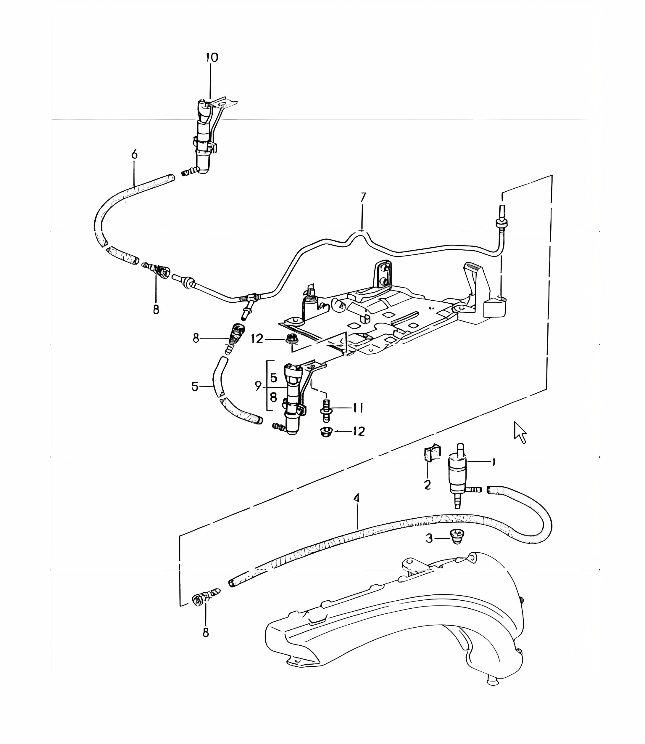 headlight washer system 996 M288 UPTO 2001