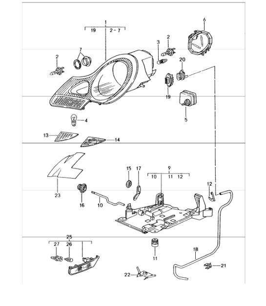 Diagram 905-00 Porsche 944 2.7L 8V 1988-89 