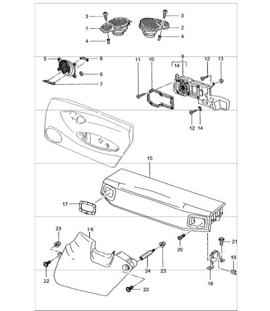 Diagram 911-06 Porsche Boxster 986/987/981 (1997-2016) Electrical equipment