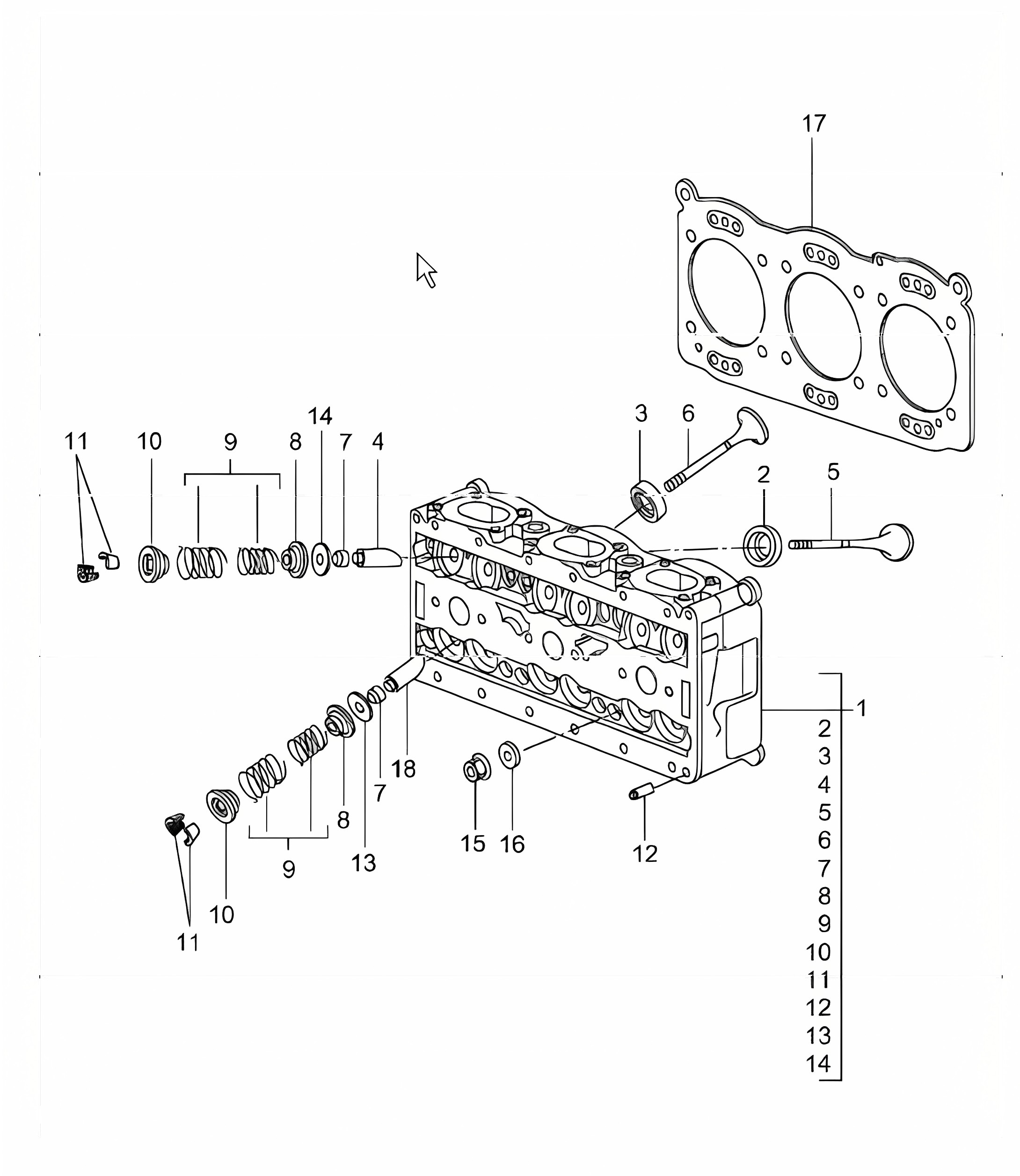 cylinder head 996 TURBO 2001-05