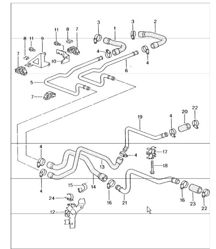 lines heating 996 TURBO 2001-05