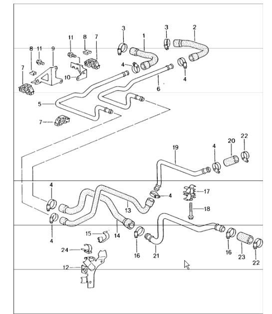 Diagram 105-03 Porsche Cayman 2.9L 987C MKII 2009-12 Engine