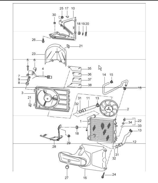 Diagram 105-15 Porsche 928S4 5.0L 1987-92 