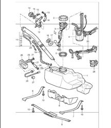 fuel tank 996 TURBO 2001-05