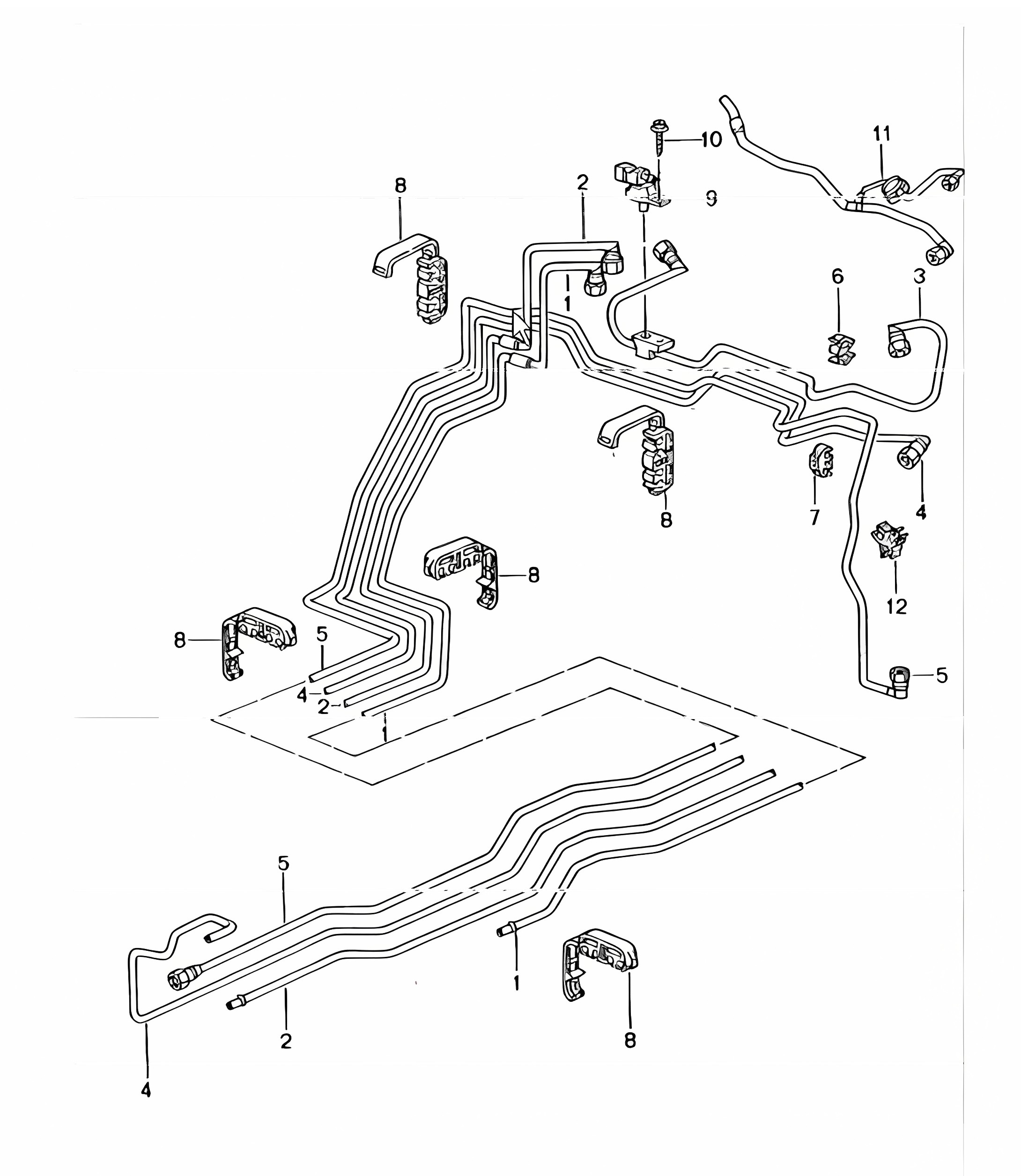 fuel system front 996 TURBO 2001-05