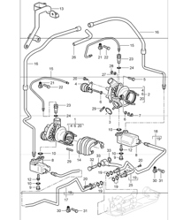 turbocharger oil pipe for turbocharger 996 TURBO 2001-05
