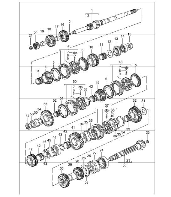 Diagram 303-11 Porsche 911 & 912 (1965-1989) Transmission