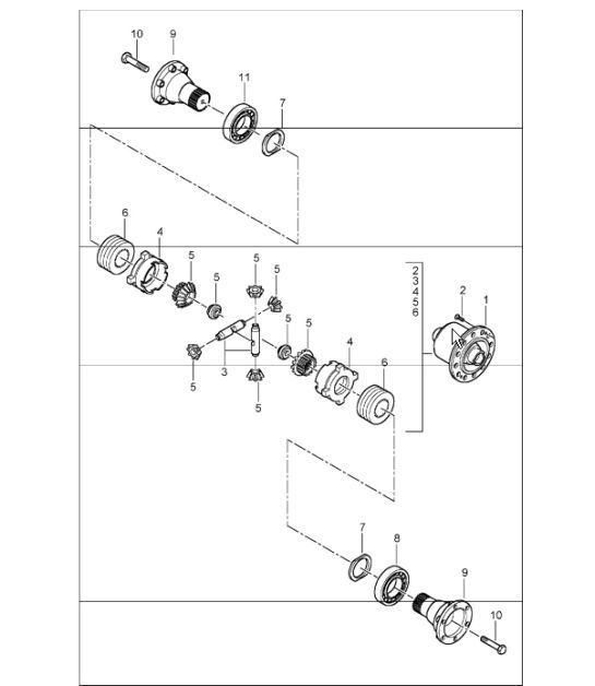 Diagram 305-05 Porsche 964 (911) C2 1989-93 Transmisión