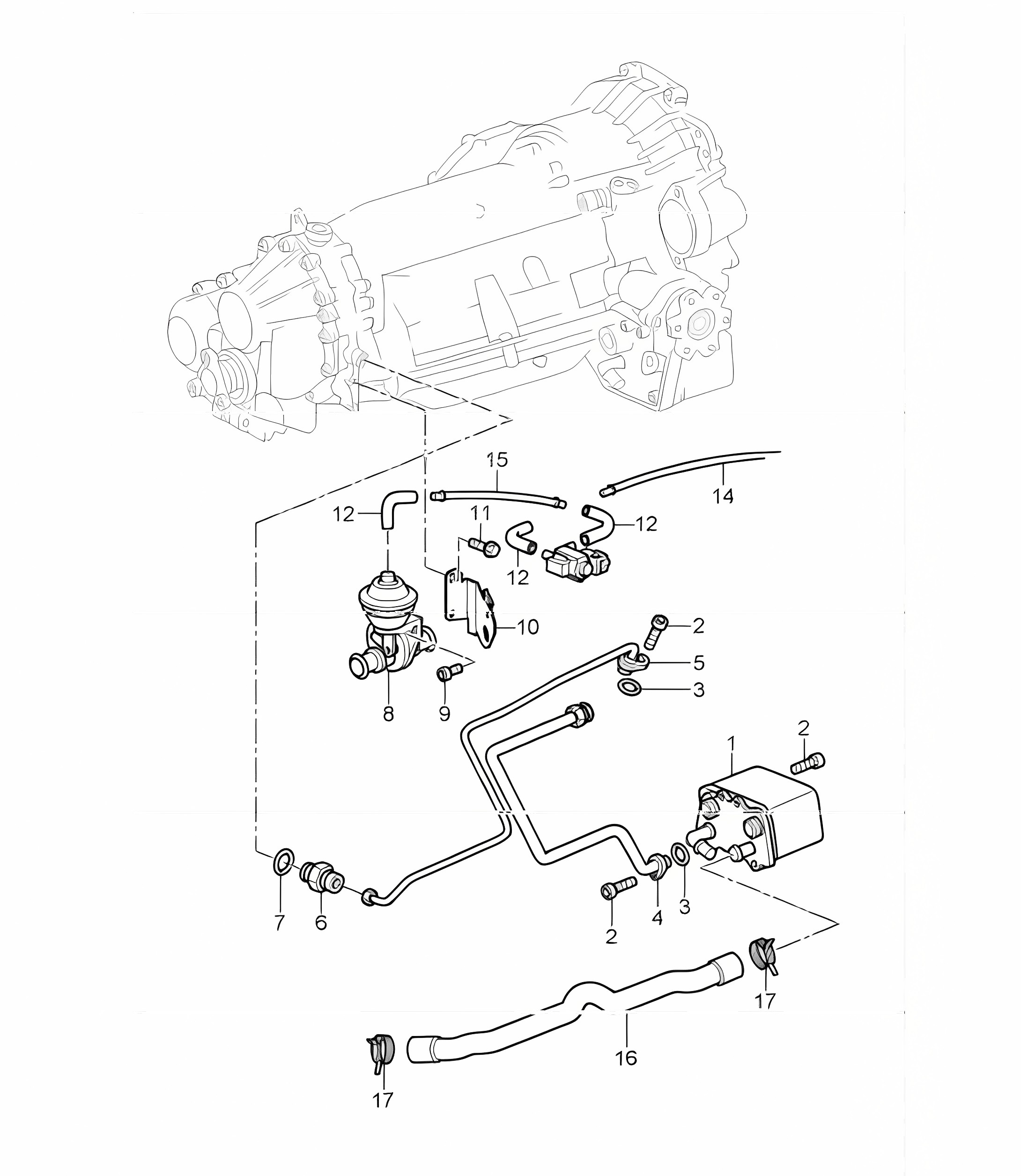 tiptronic atf cooler, atf lines 996 TURBO TIPTRONIC A96.50 2001-05