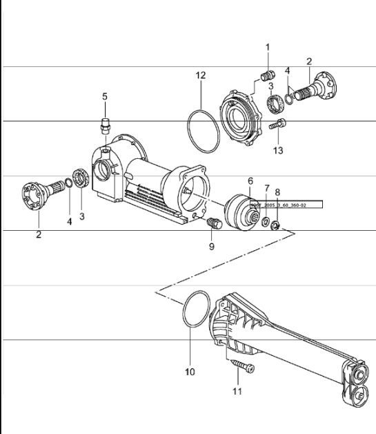 Diagram 360-02 Porsche 993 (911) (1994-1998) Transmission