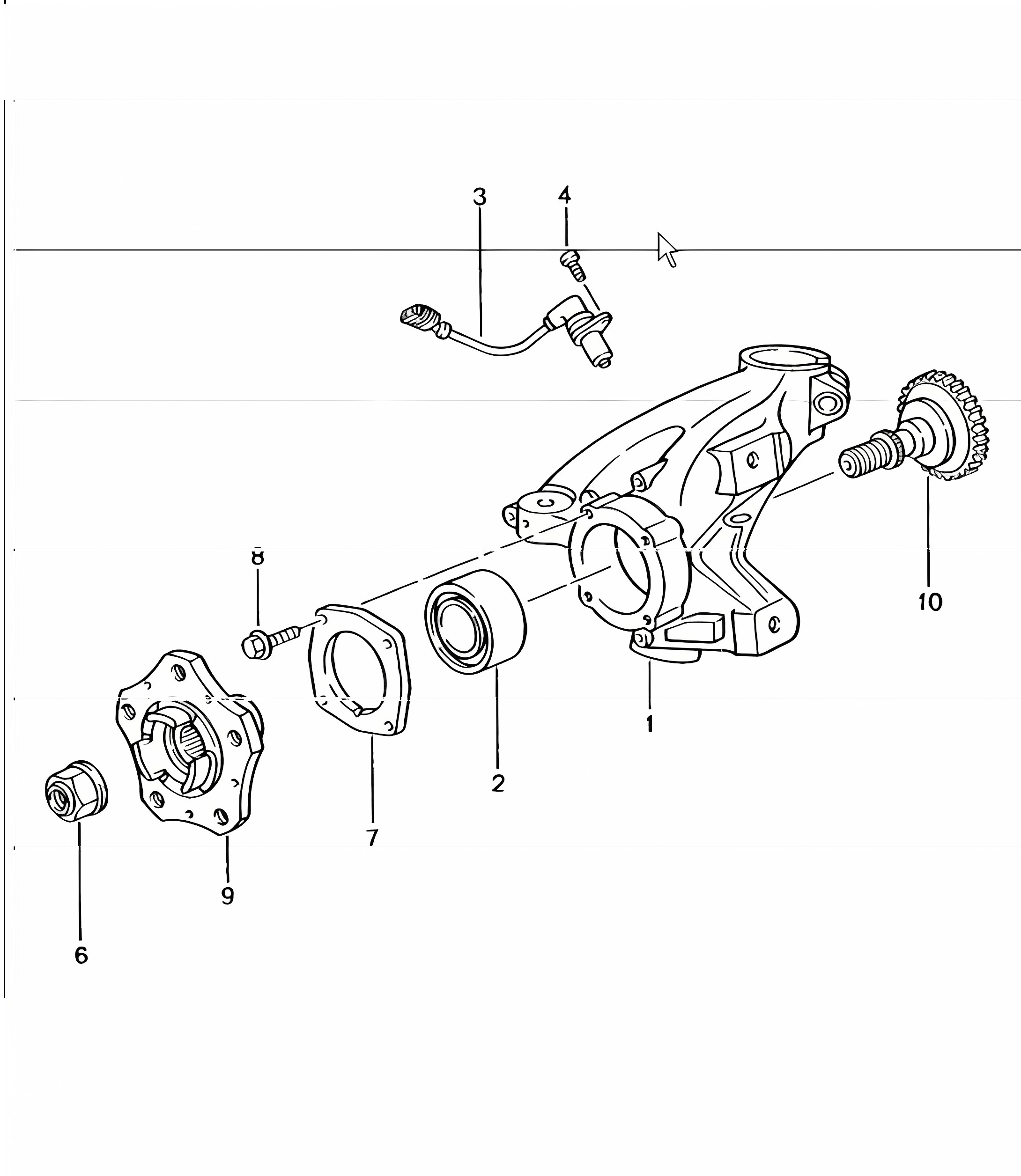 wheel carrier, wheel hub 996 TURBO 2001-05