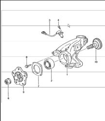 wheel carrier, wheel hub 996 TURBO 2001-05