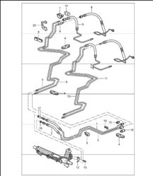 power steering lines 996 TURBO 2001-05