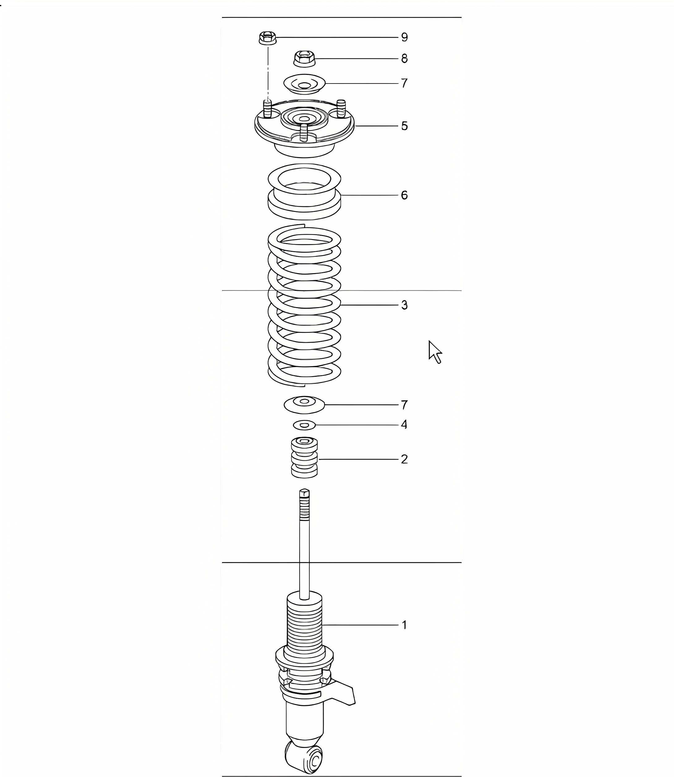 shock absorber coil spring 996 GT2 2001-05