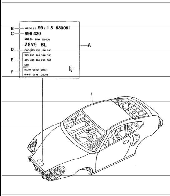 Diagram 801-00 Porsche Boxster 718 (982) 2017>> Body