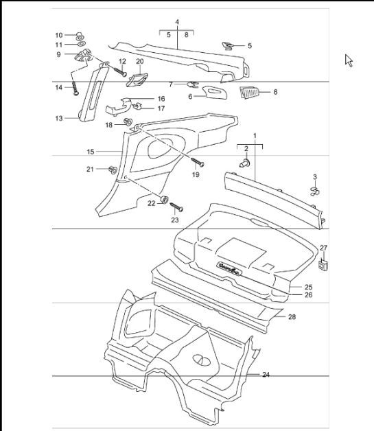 Diagram 807-05 Porsche 911 & 912 (1965-1989) Body