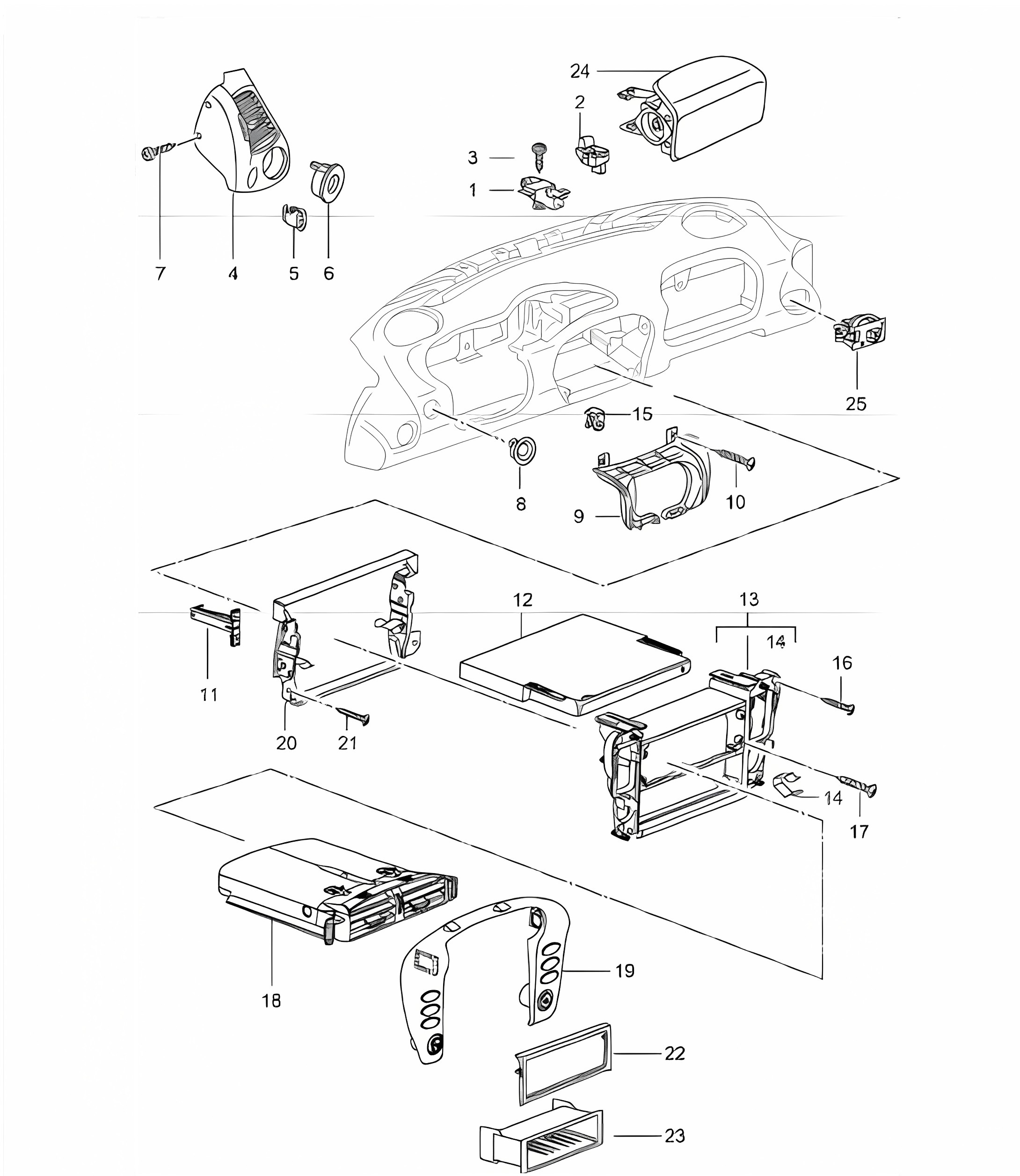 accessories dashboard trim 996 TURBO 2002 ONWARDS