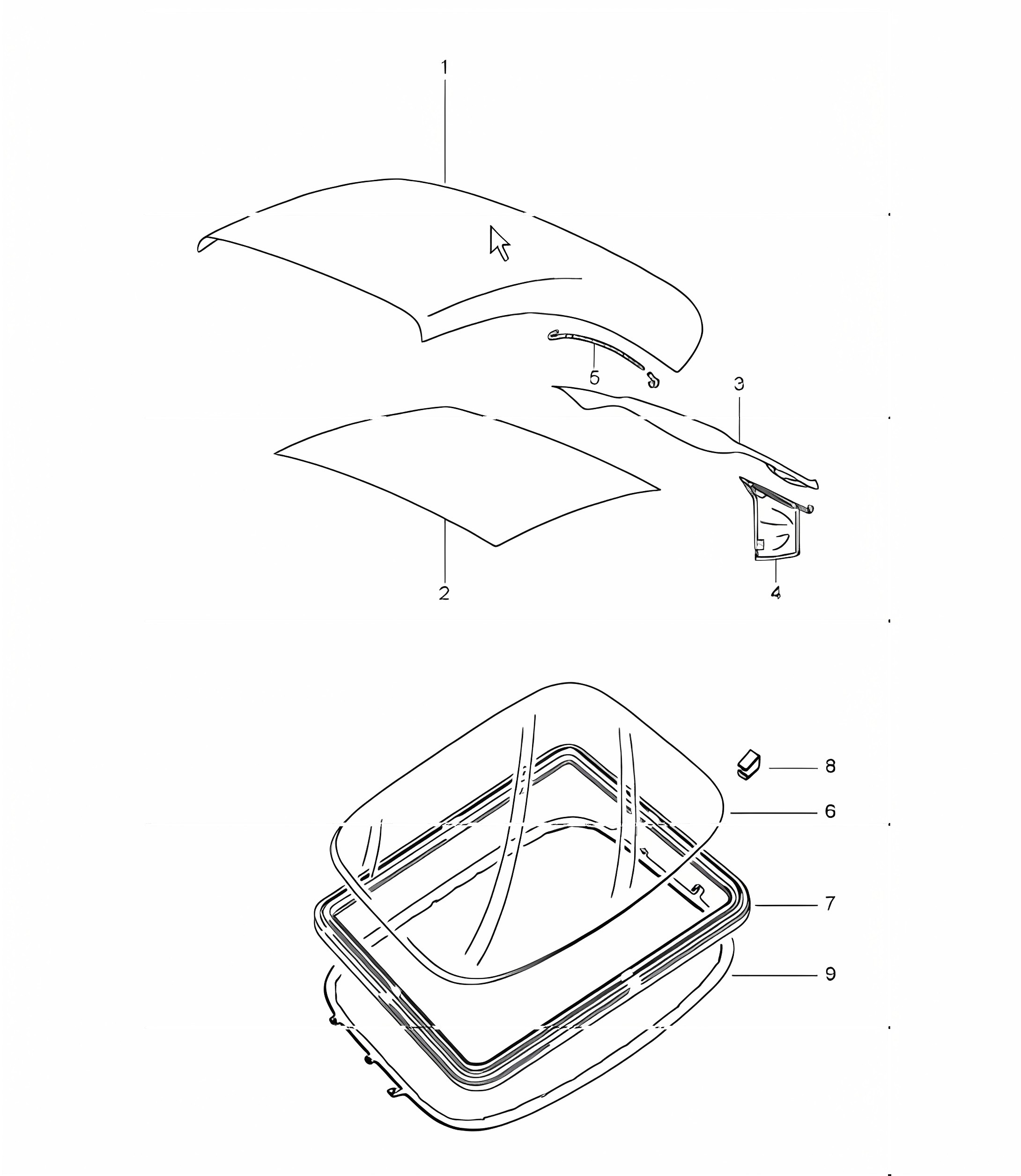 convertible top, covering roofliner 996 TURBO 2001-05